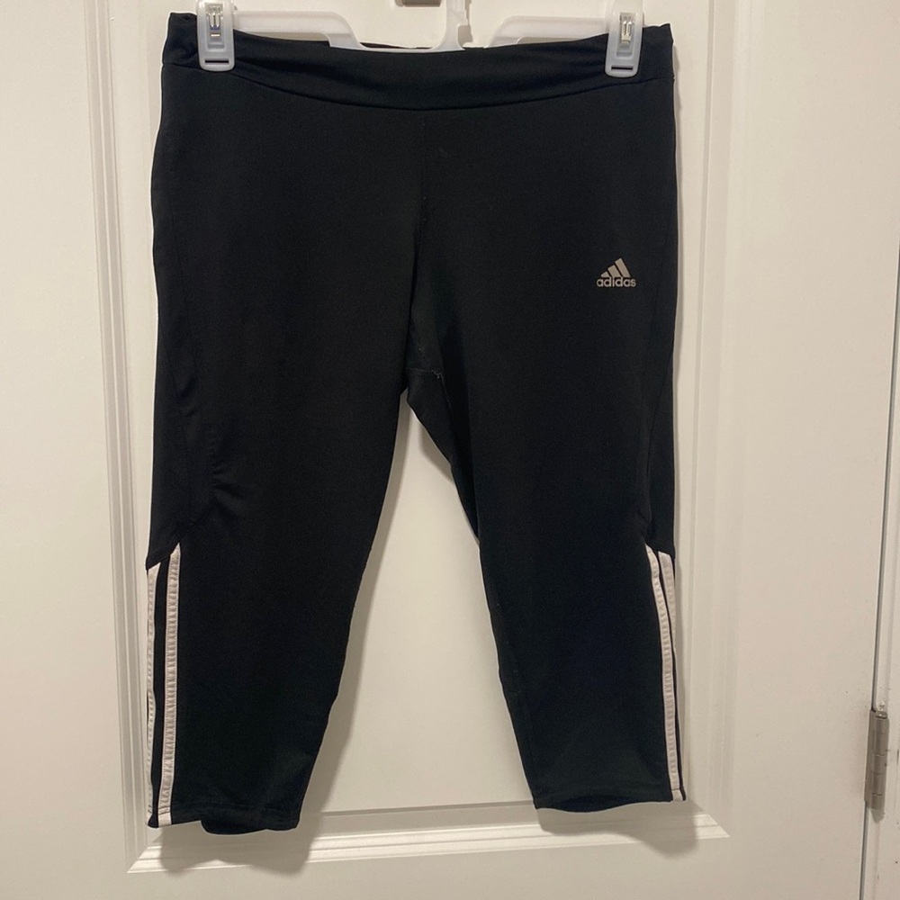 ADIDAS Response Capri Black Active Pants Size L